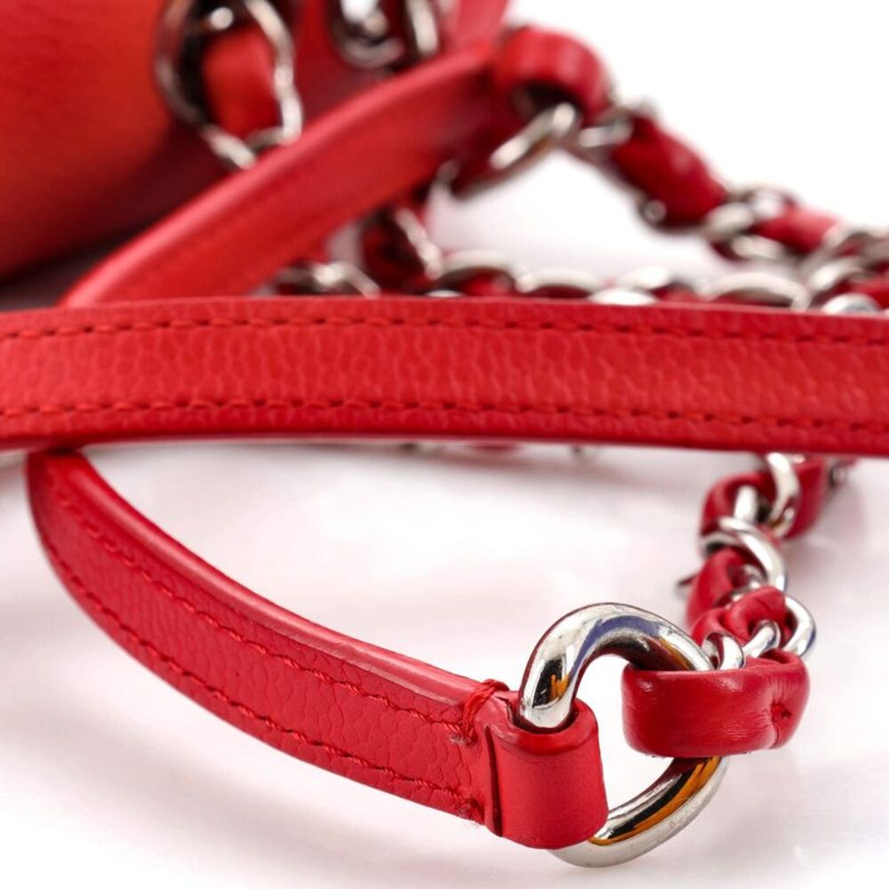Chanel CC Box Flap Bag Quilted Caviar Mini Red - Picture 9 of 13